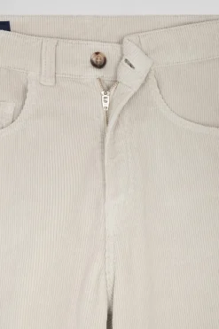 Jean 5 poches en coton stretch beige coupe Comfort
