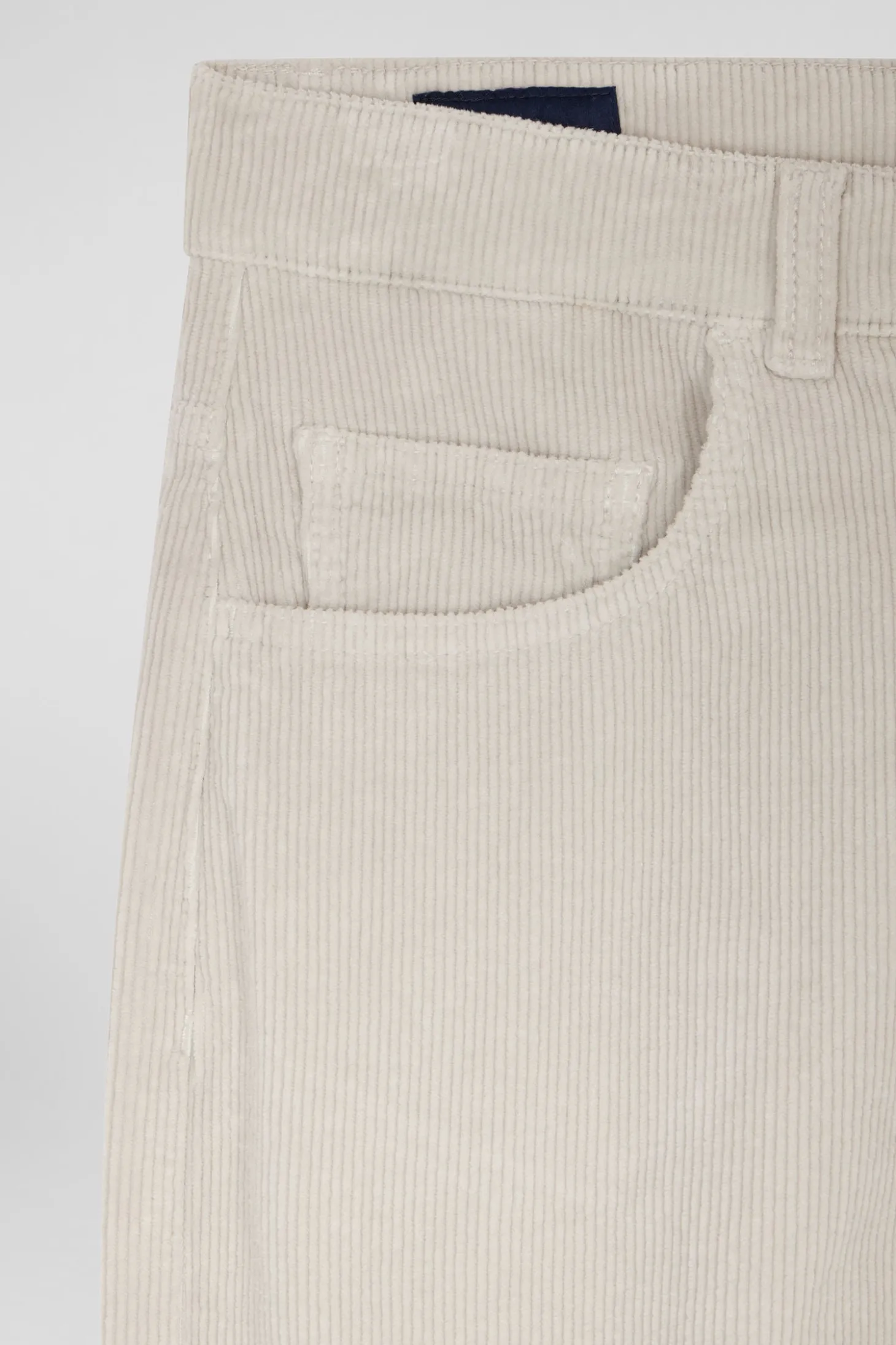 Jean 5 poches en coton stretch beige coupe Comfort