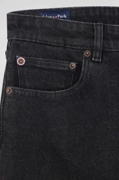 Jean 5 poches en coton stretch noir coupe Regular