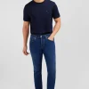 Jean bleu en coton stretch
