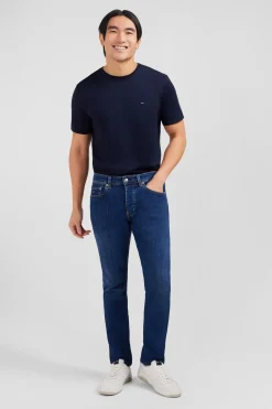 Jean bleu en coton stretch