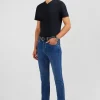 Jean bleu en coton stretch