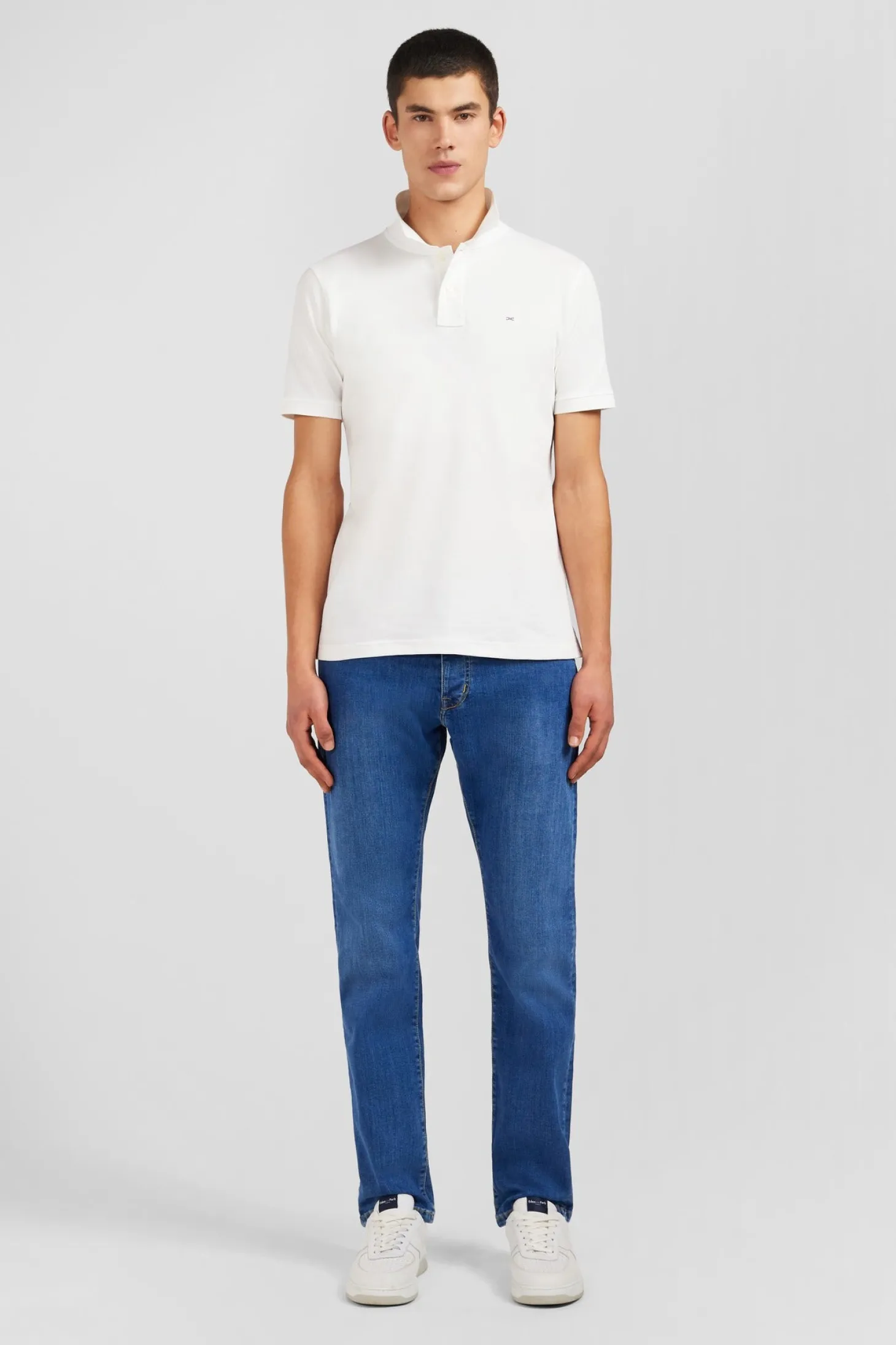 Jean bleu en coton stretch