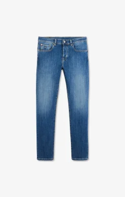 Jean bleu en coton stretch