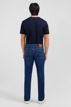 Jean bleu en coton stretch
