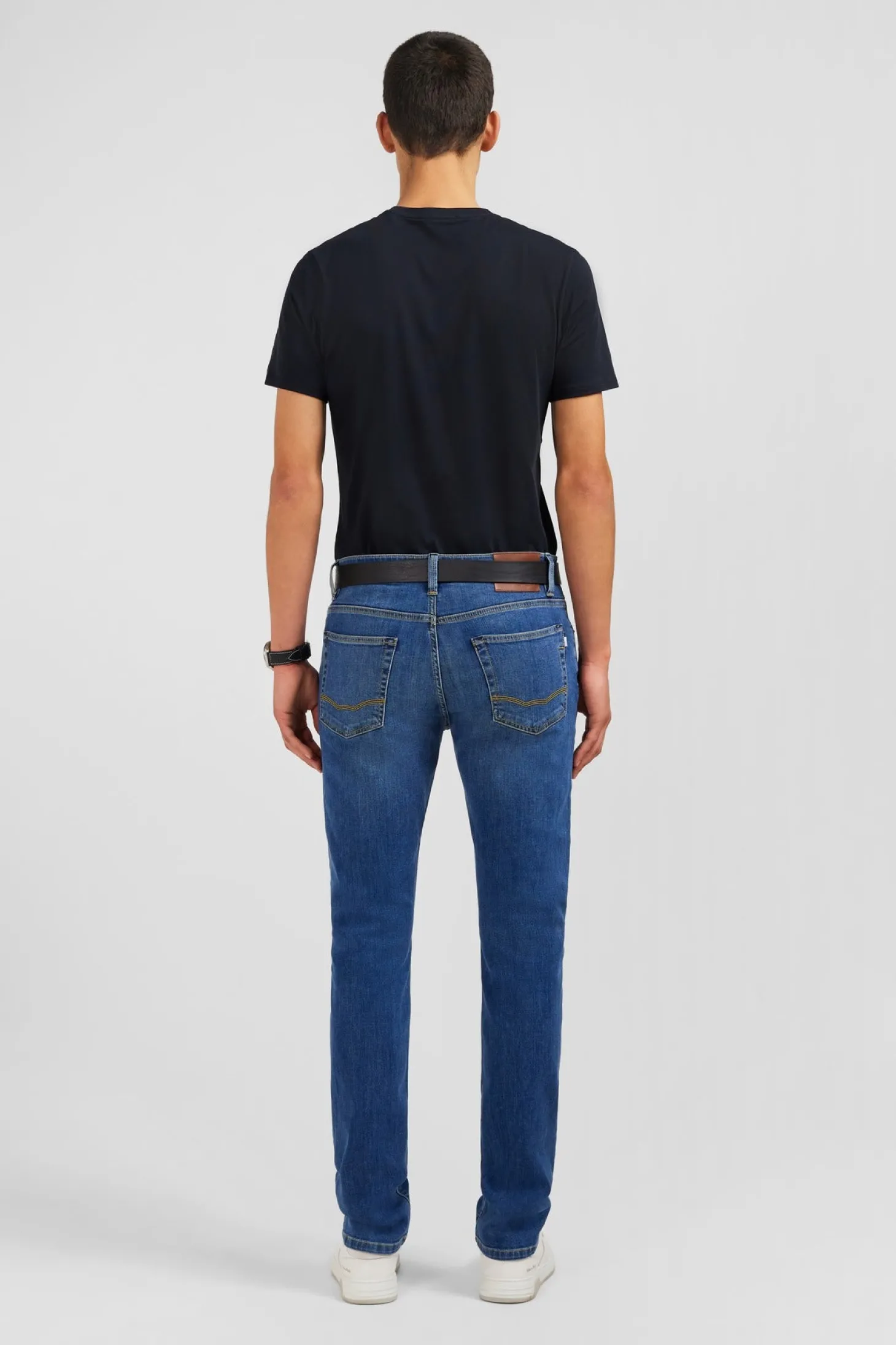 Jean bleu en coton stretch