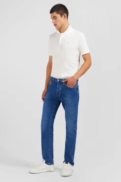 Jean bleu en coton stretch
