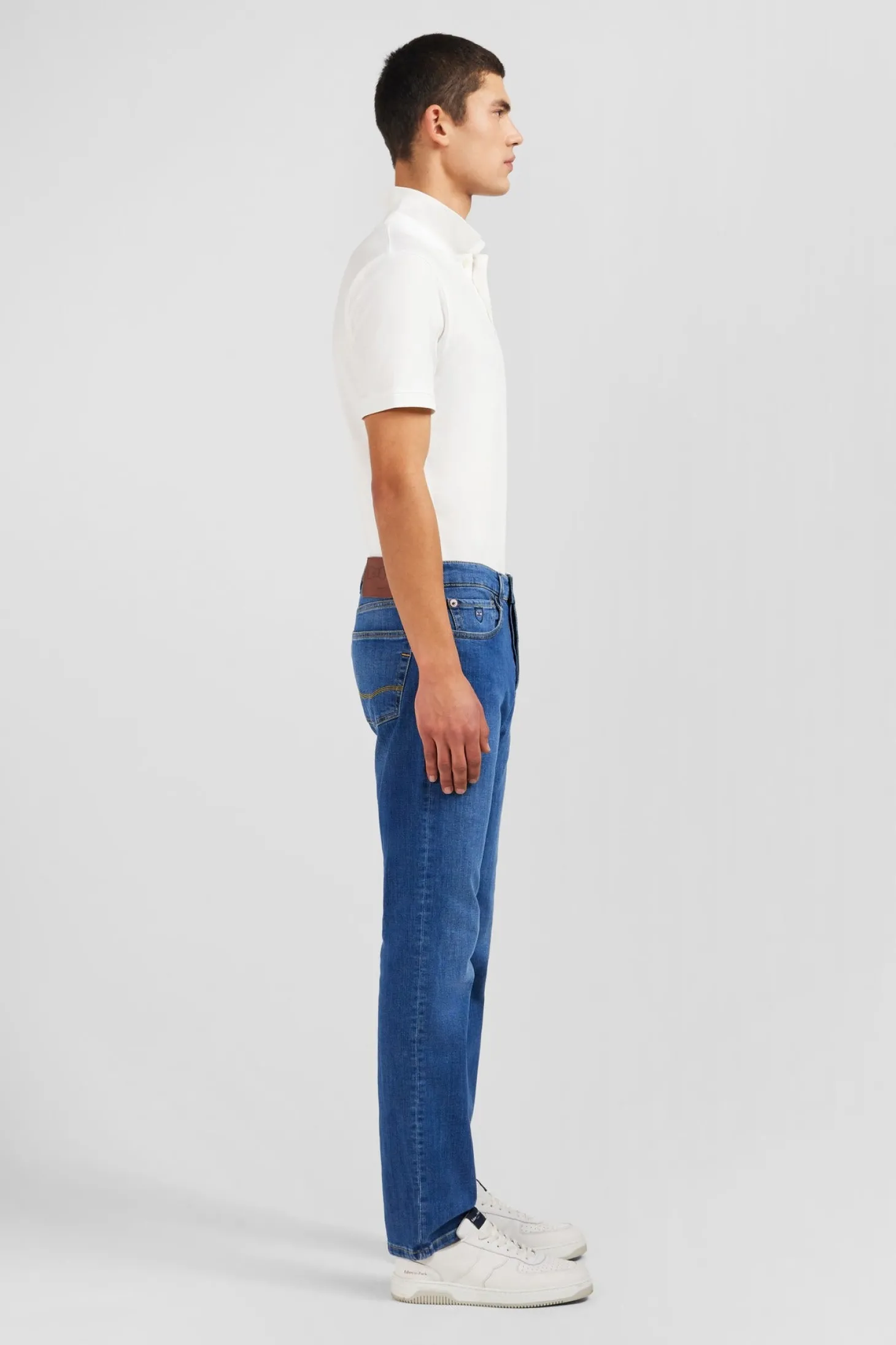 Jean bleu en coton stretch