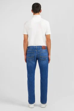 Jean bleu en coton stretch