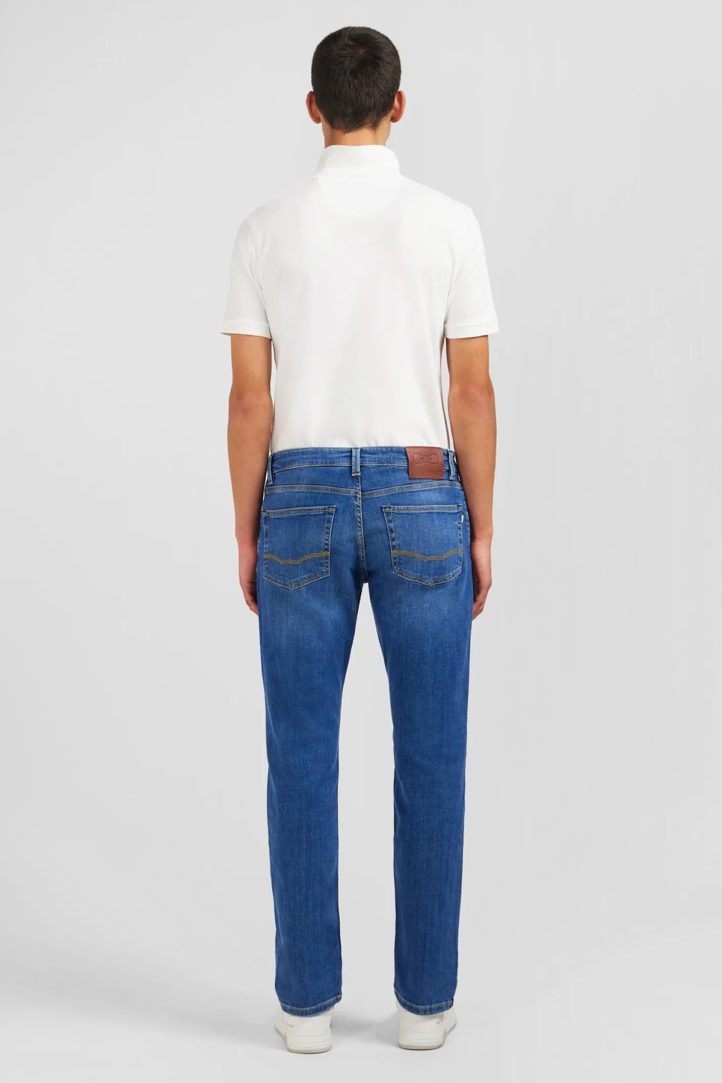 Jean bleu en coton stretch