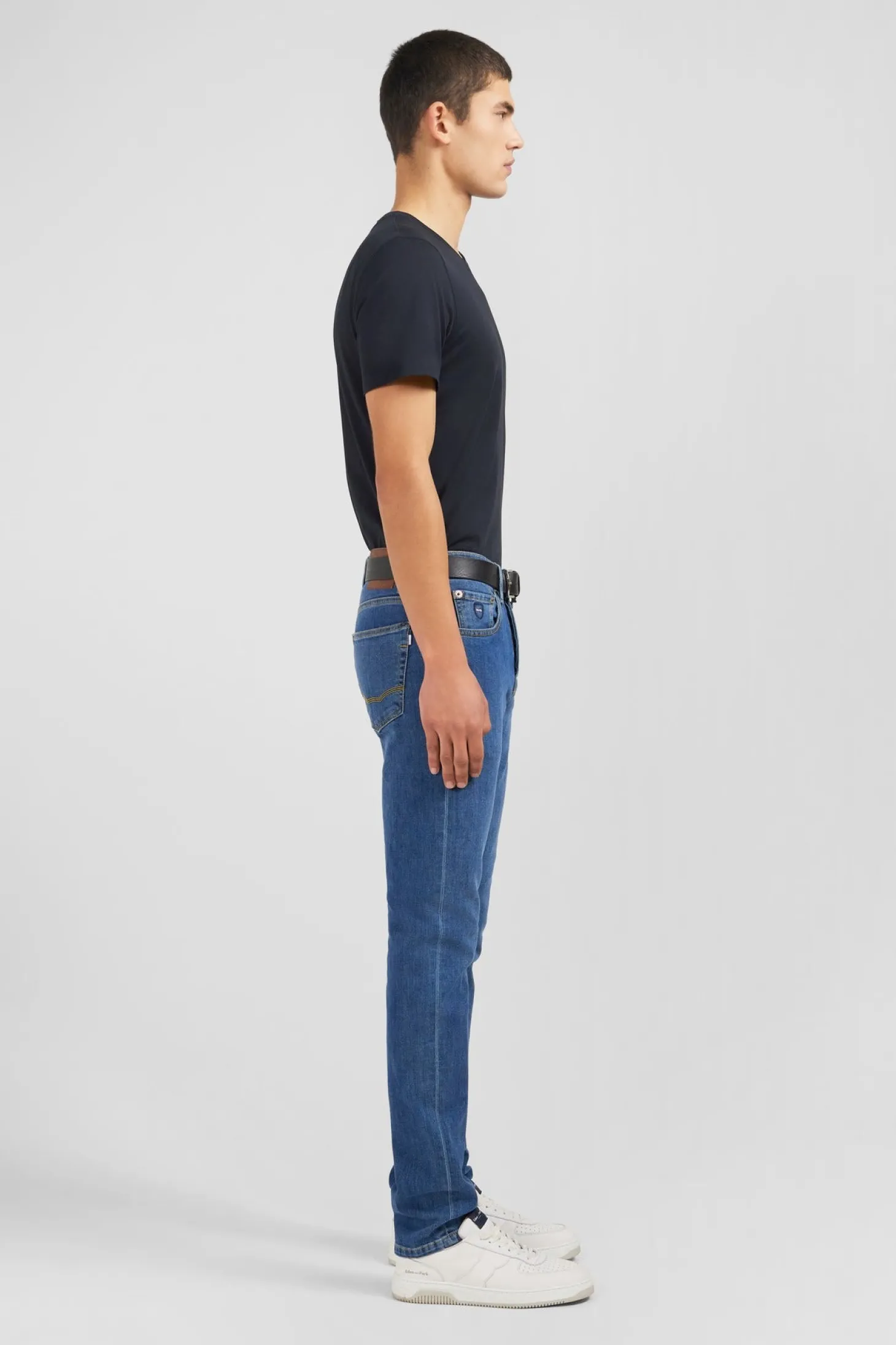 Jean bleu en coton stretch