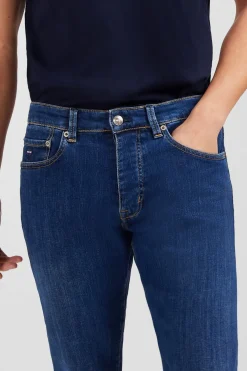 Jean bleu en coton stretch