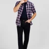 Jean bleu marine en coton extensible