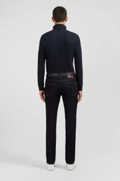 Jean bleu marine en coton extensible