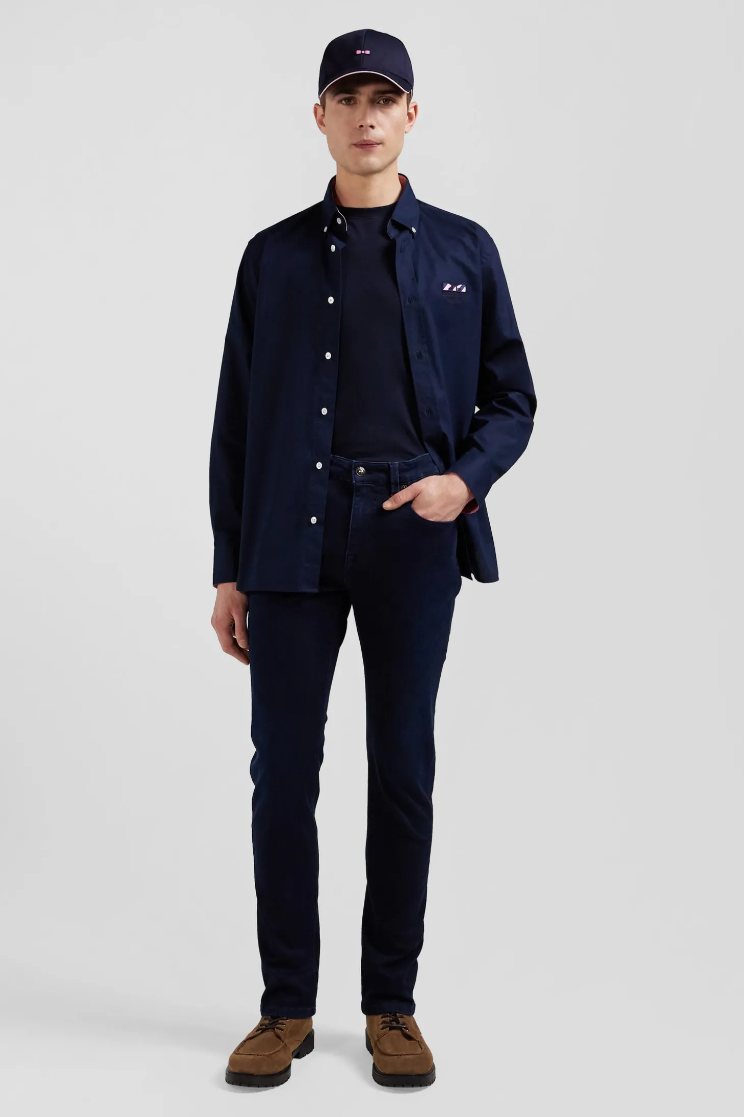 Jean en coton denim stretch bleu marine coupe Slim