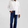Jean en coton denim stretch brut coupe Regular délavage stone wash