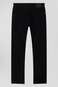 Jean en coton denim stretch mélangé noir coupe Slim