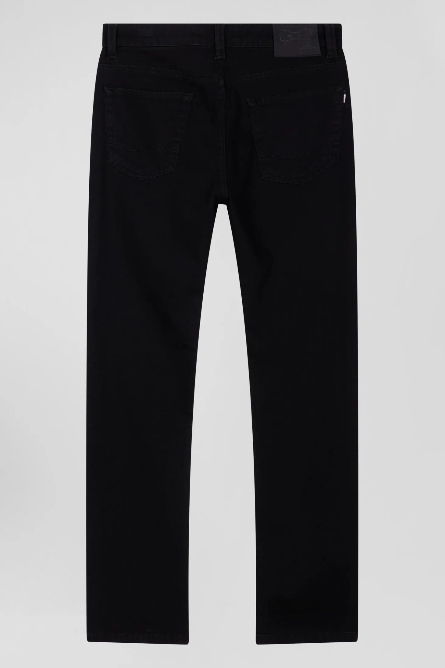 Jean en coton denim stretch mélangé noir coupe Slim