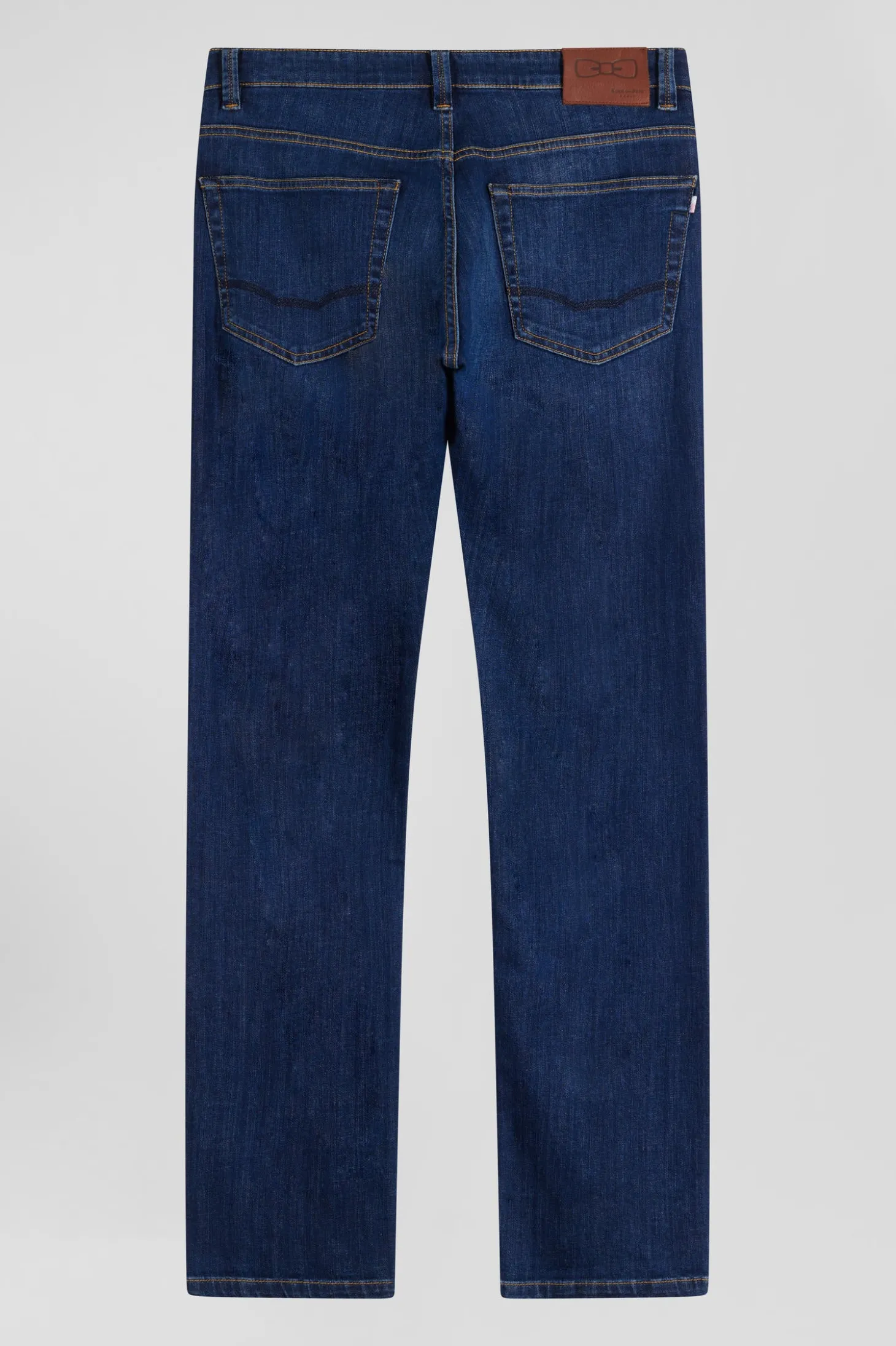Jean en coton denim stretch brut coupe Regular délavage stone wash