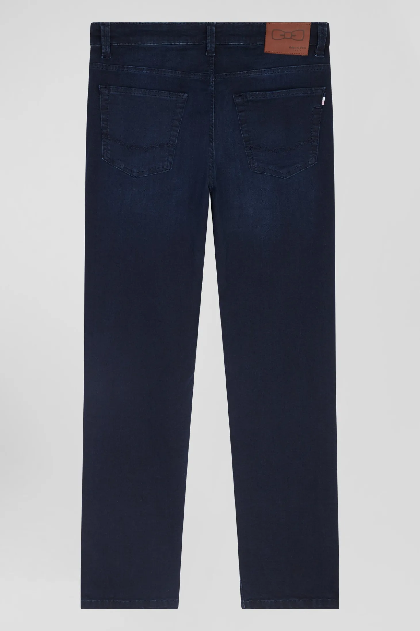 Jean en coton denim stretch bleu marine coupe Slim stone wash