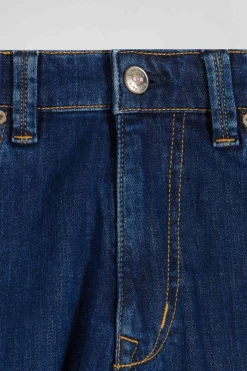 Jean en coton denim stretch brut coupe Regular délavage stone wash