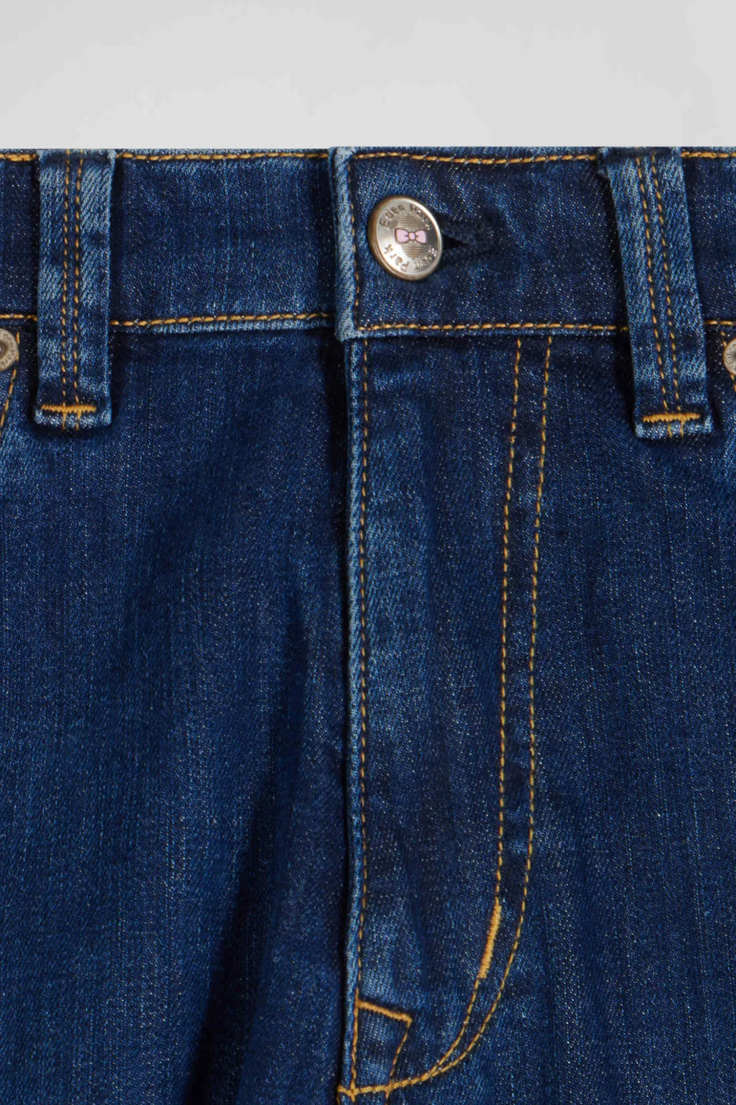 Jean en coton denim stretch brut coupe Regular délavage stone wash