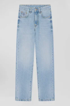 Jean en denim coton ciel coupe Oversized