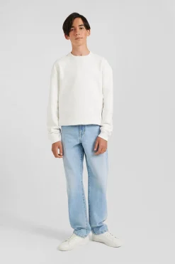 Jean en denim coton ciel coupe Oversized