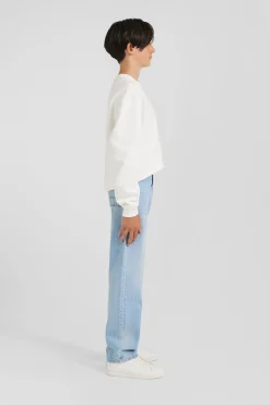 Jean en denim coton ciel coupe Oversized