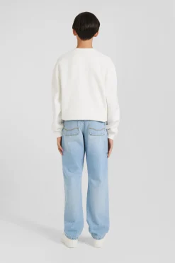 Jean en denim coton ciel coupe Oversized