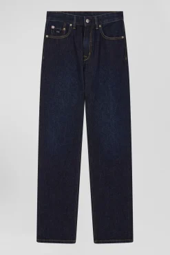 Jean en denim coton marine poches cargo coupe Oversized