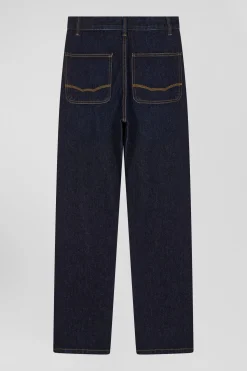 Jean en denim coton marine poches cargo coupe Oversized