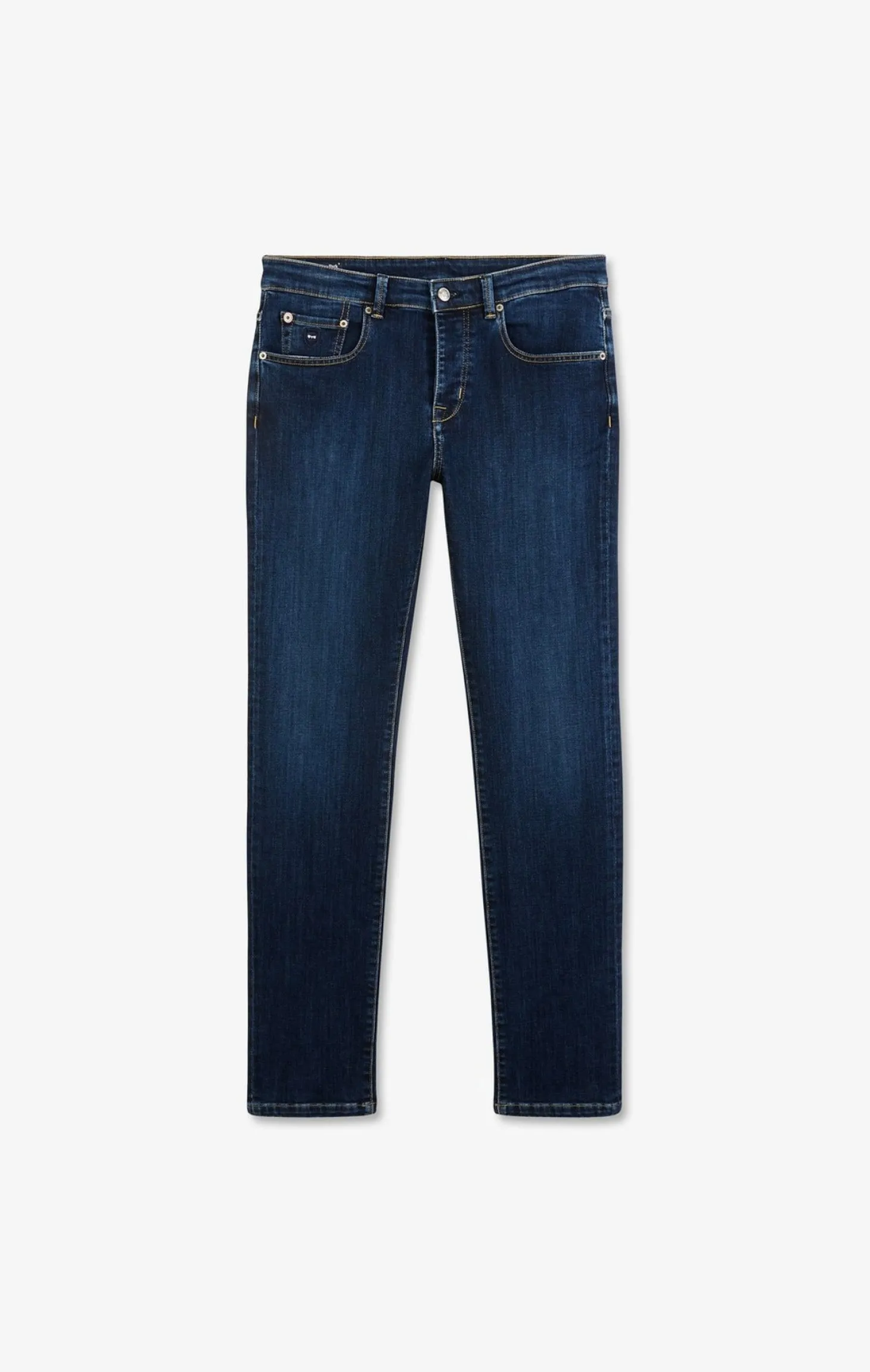 Jean slim bleu en coton extensible
