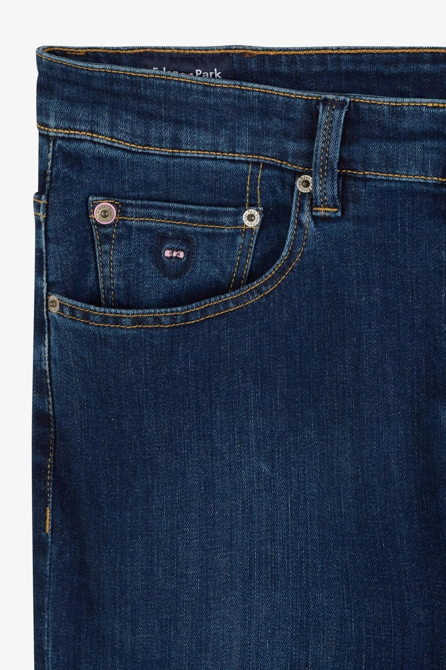 Jean slim bleu en coton extensible