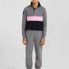 Jogging en molleton coton gratté gris coupe Regular