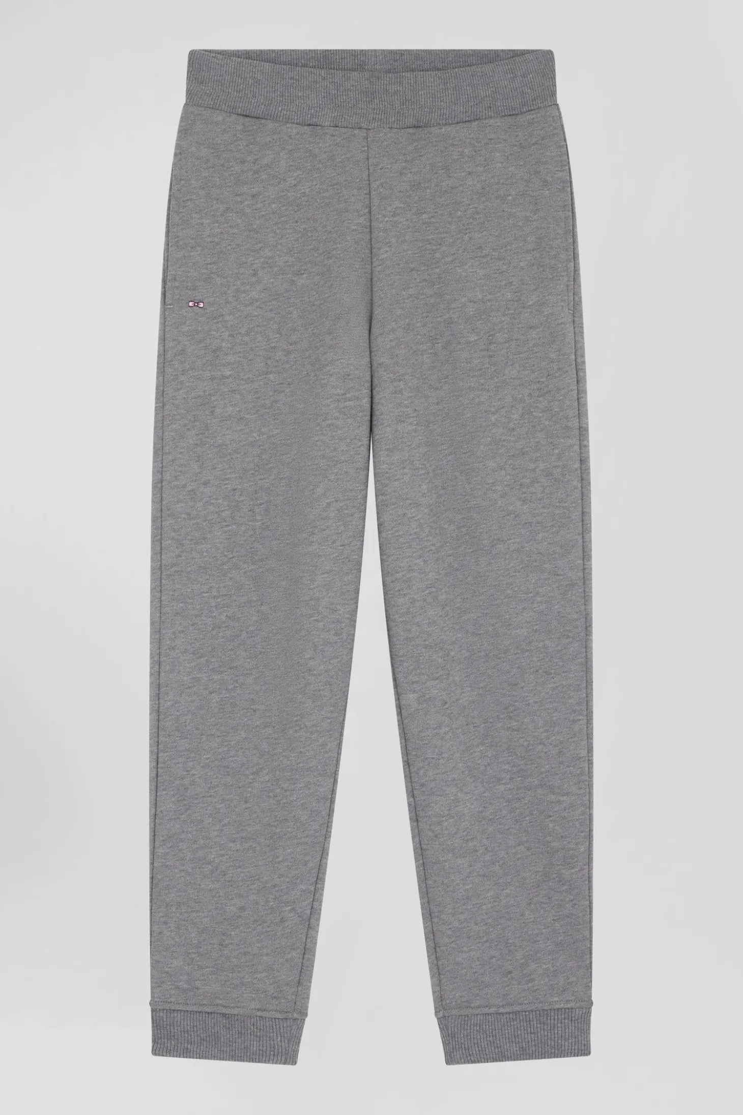 Jogging en molleton coton gratté gris coupe Regular