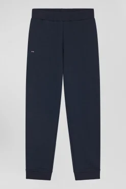 Jogging en molleton coton gratté bleu marine coupe Regular