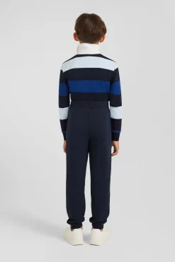 Jogging en molleton coton gratté bleu marine coupe Regular