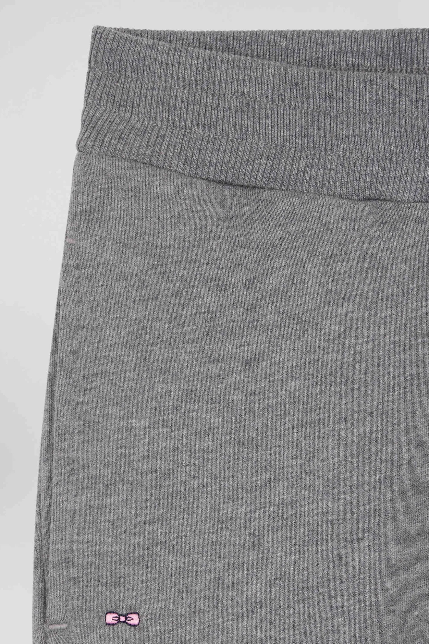 Jogging en molleton coton gratté gris coupe Regular