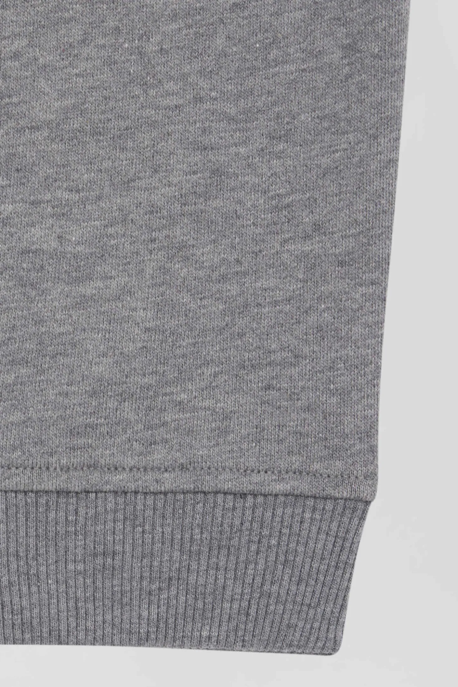 Jogging en molleton coton gratté gris coupe Regular