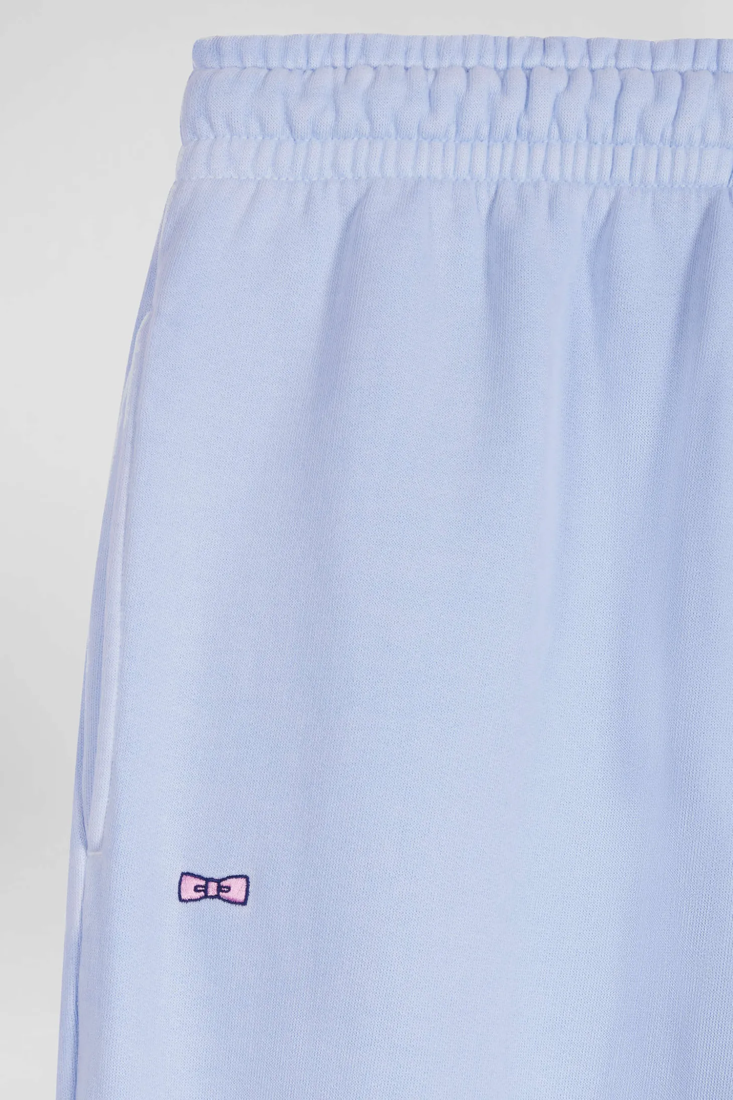 Jogging unisexe en molleton coton ciel surteint coupe Relaxed