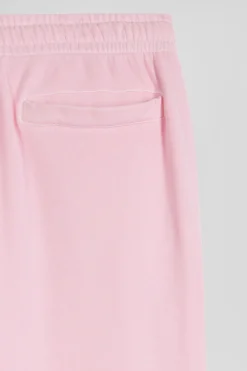 Jogging unisexe en molleton coton rose surteint coupe Relaxed