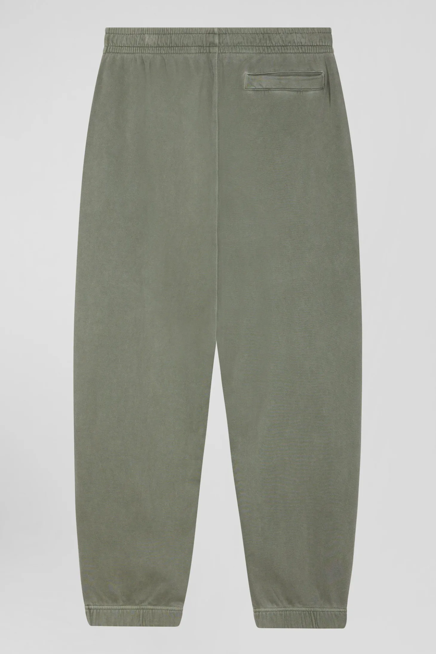 Jogging unisexe en molleton coton kaki surteint coupe Relaxed