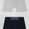 Lot de 2 boxers bleu marine et gris en coton stretch