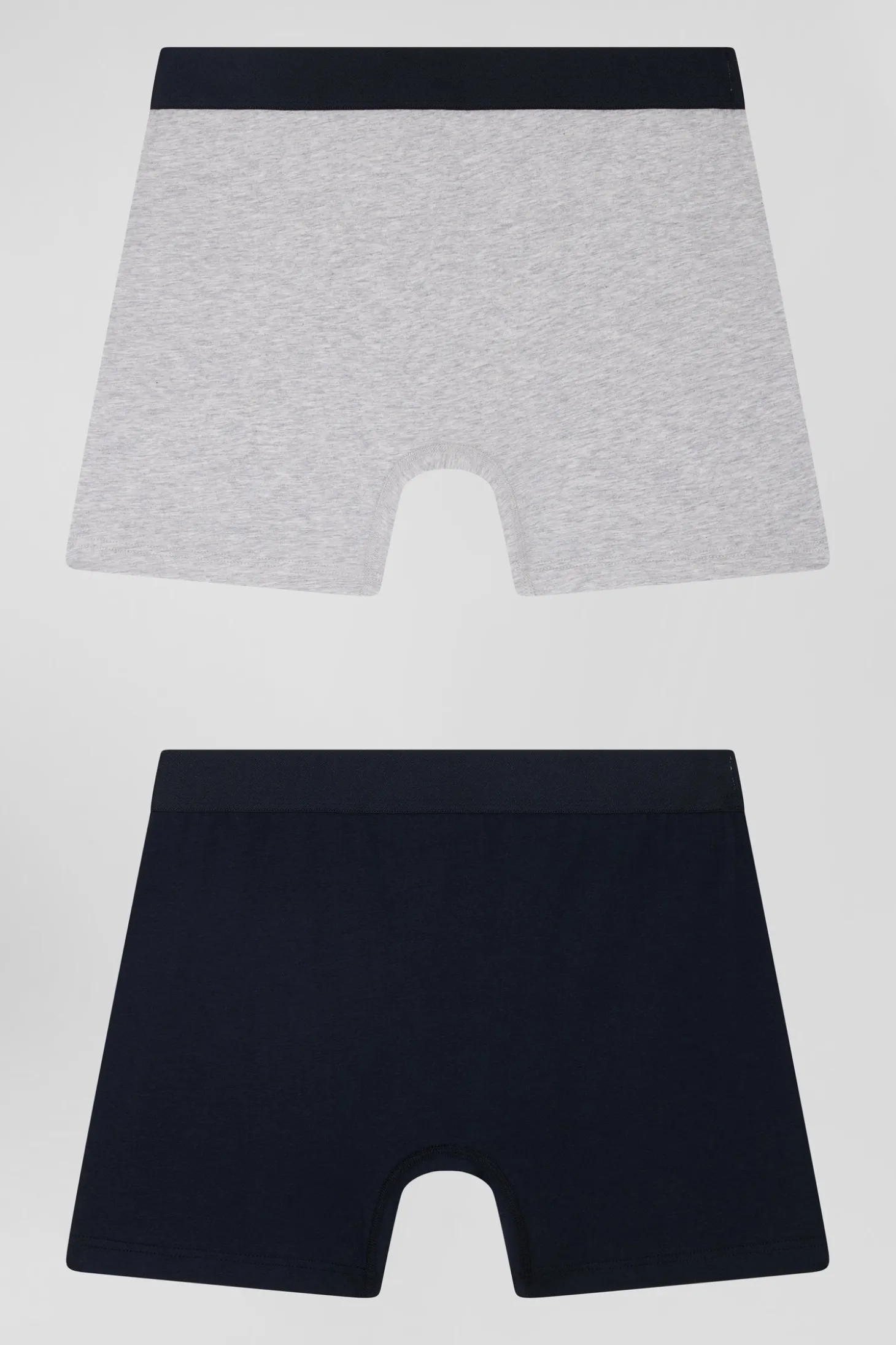 Lot de 2 boxers bleu marine et gris en coton stretch