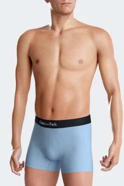 Lot de 2 boxers bleu marine et ciel en coton stretch