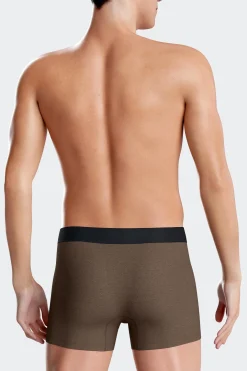 Lot de 2 boxers bleu marine et marron en coton stretch