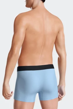 Lot de 2 boxers bleu marine et ciel en coton stretch