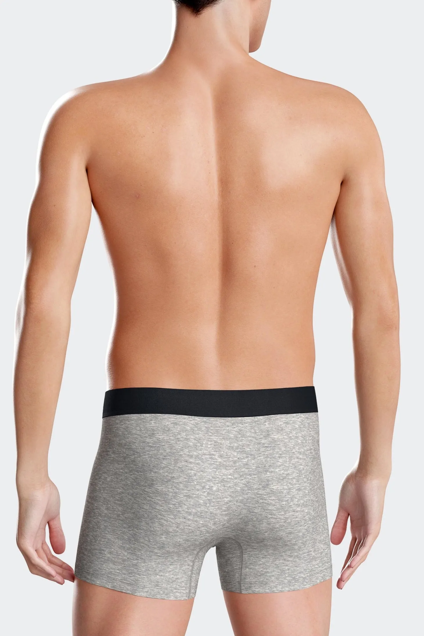 Lot de 2 boxers bleu marine et gris en coton stretch