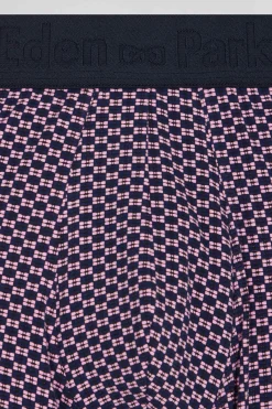 Lot de 2 boxers en coton stretch micro-motifs graphique rose